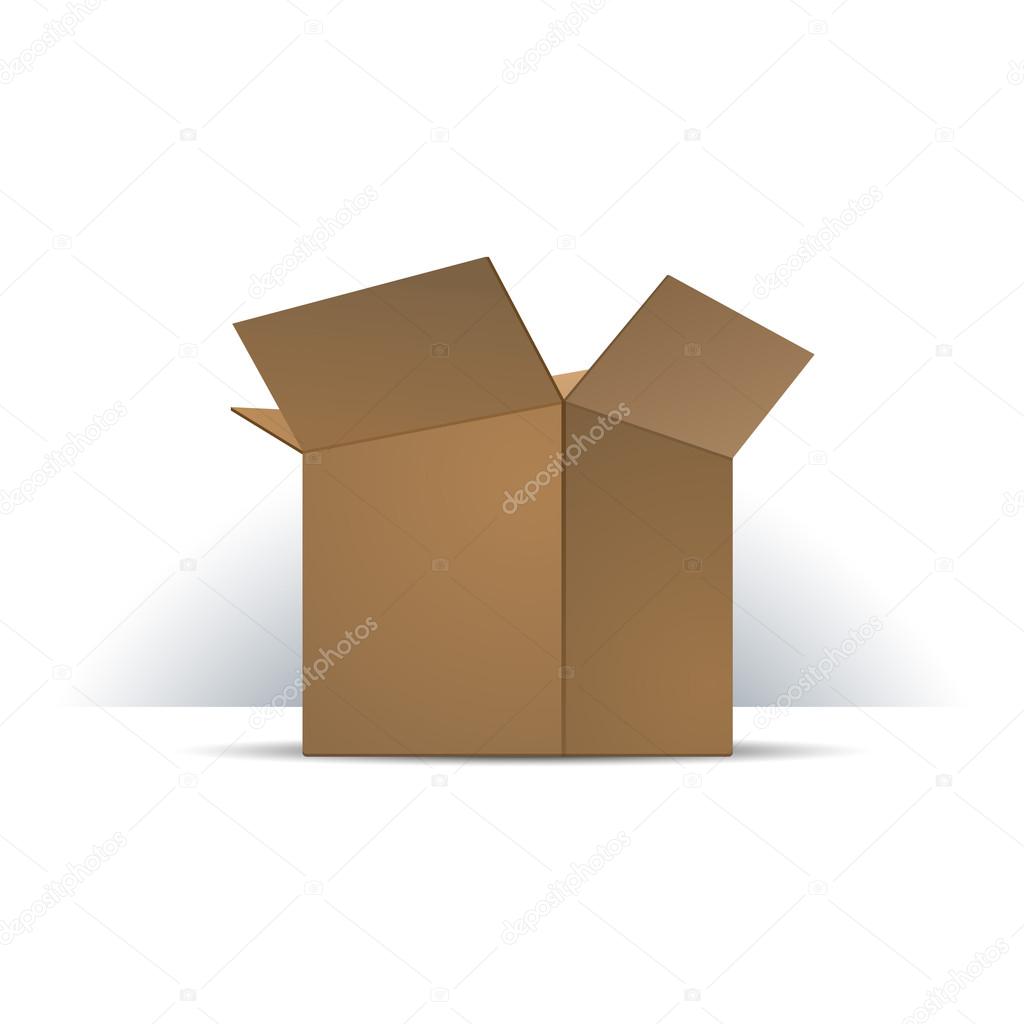 Carton Package Box Opened. Ready For Your Design. Product Packing Vector EPS10