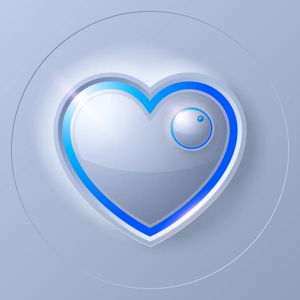 Metal Heart Abstract cirkel futuristische Valentine's dag Vector achtergrond Eps10 — Stockvector