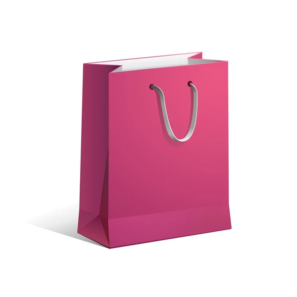 Bolsa de papel portador rosa rojo vacío EPS10 — Vector de stock