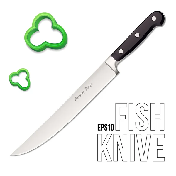 Кухня шеф кухаря риба Knive EPS10 — стоковий вектор