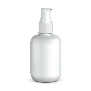 jel, köpük veya sıvı sabun dispenseri pompa plastik şişe beyaz. tasarımınız için hazır. vektör eps10 ambalaj ürün