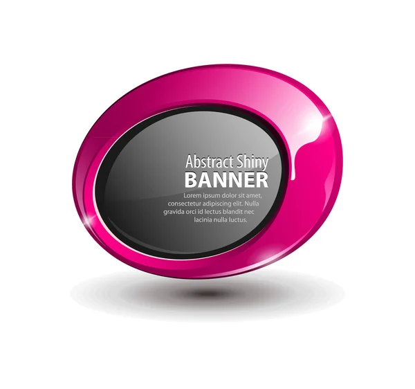 Glänzend rosa, violett, magenta, lila rundes Banner — Stockvektor