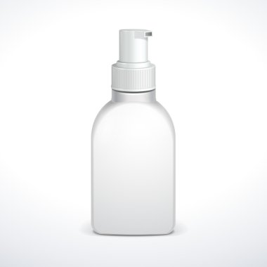 jel, köpük veya sıvı sabun dispenseri pompa plastik şişe beyaz. tasarımınız için hazır. vektör eps10 ambalaj ürün