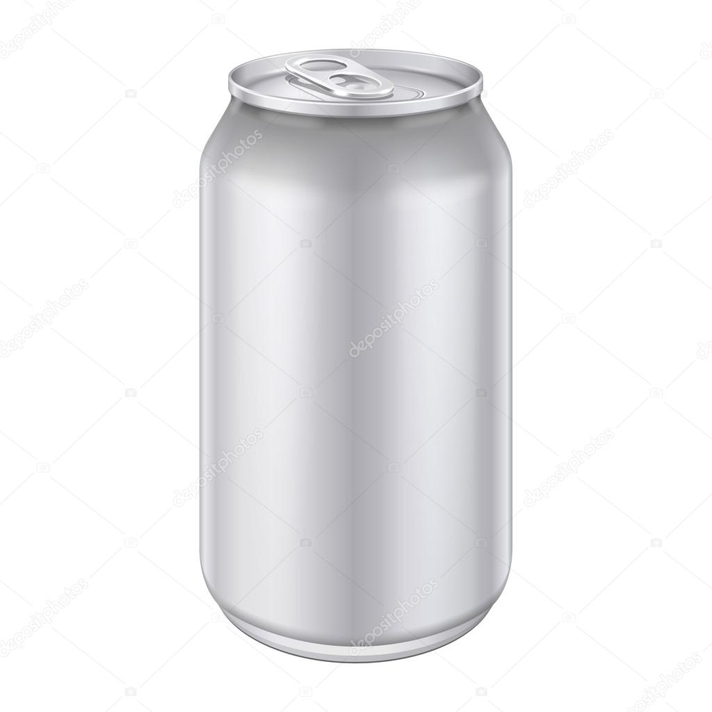 Metal Aluminum Beverage Drink Can 500ml. Ready For Your Design. Product Packing Vector EPS10