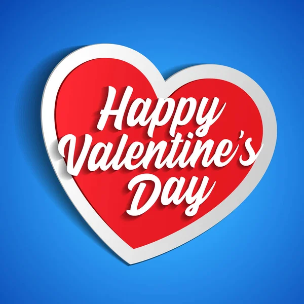 Sevgililer Günü Afişi, Kağıt Çıkartmalı Kalp Geçmişi. Kırmızı, beyaz, mavi. Kartpostal, Aşk Mesajı veya Tebrik Kartı. Metin için yer. Şablon, tasarım için tasarım hazır. Vektör Eps10