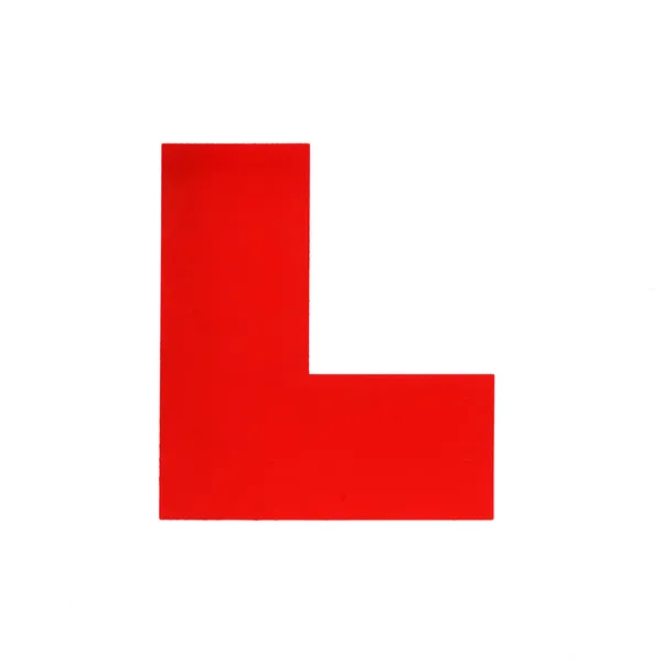 L Plate — Stock Photo, Image