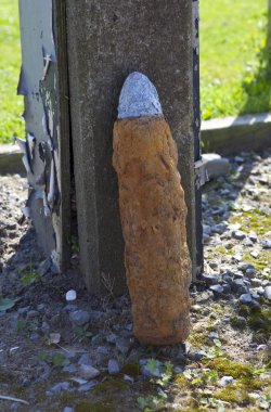 Unexploded Shell from the Great War in Ypres clipart