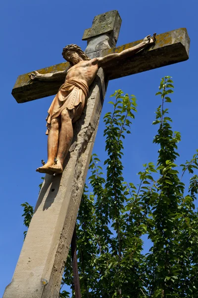耶稣受难像纪念碑在林茨 — 图库照片