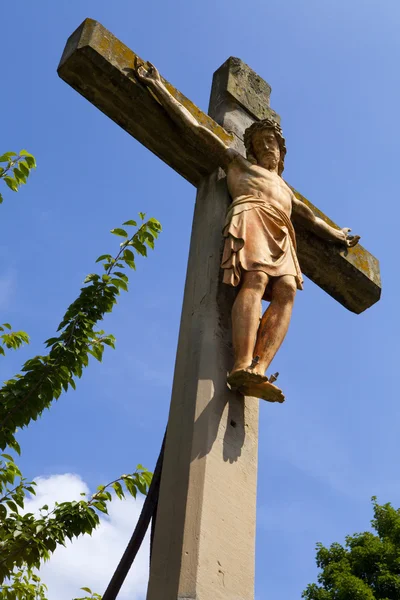 Monumento al Crucifijo en Linz Imagen de stock