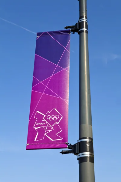 London 2012 Banner in London — Stock Photo, Image