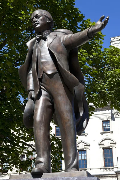 David lloyd george statua w Londynie — Zdjęcie stockowe