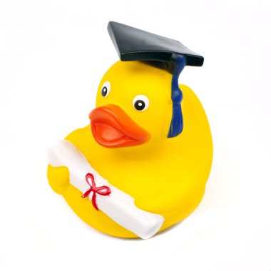 pato de goma de graduación