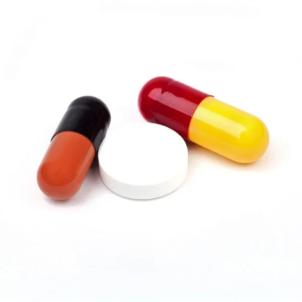 Pills on a white background. — Stock Photo, Image