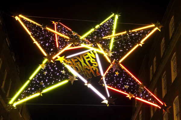 Sept cadrans Lumières de Noël à Londres — Photo