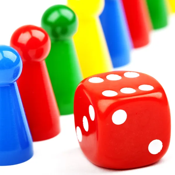 Board Game Pieces and Dice — Stock Photo © chrisdorney 16439895