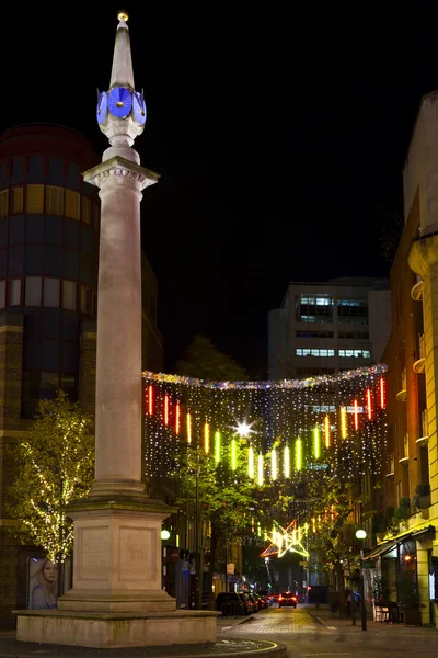 Seven Dials julelys i London - Stock-foto