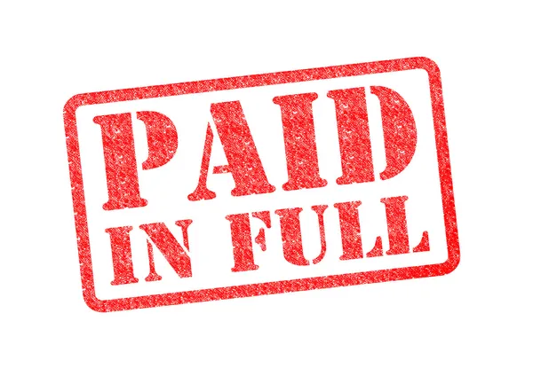 PAID IN FULL — Stock Photo, Image