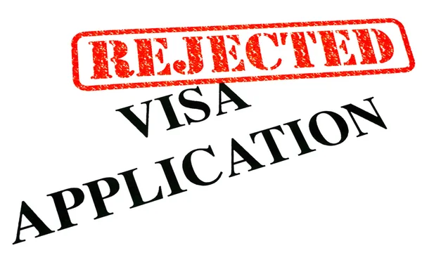 Visumsantrag abgelehnt — Stockfoto