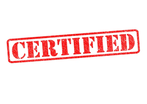 Timbro certificato — Foto Stock