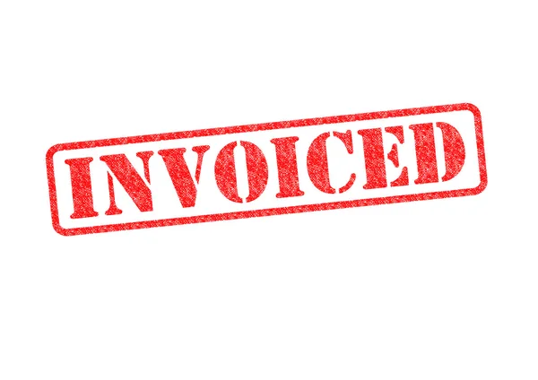 INVOICED Stamp — Stock Photo, Image