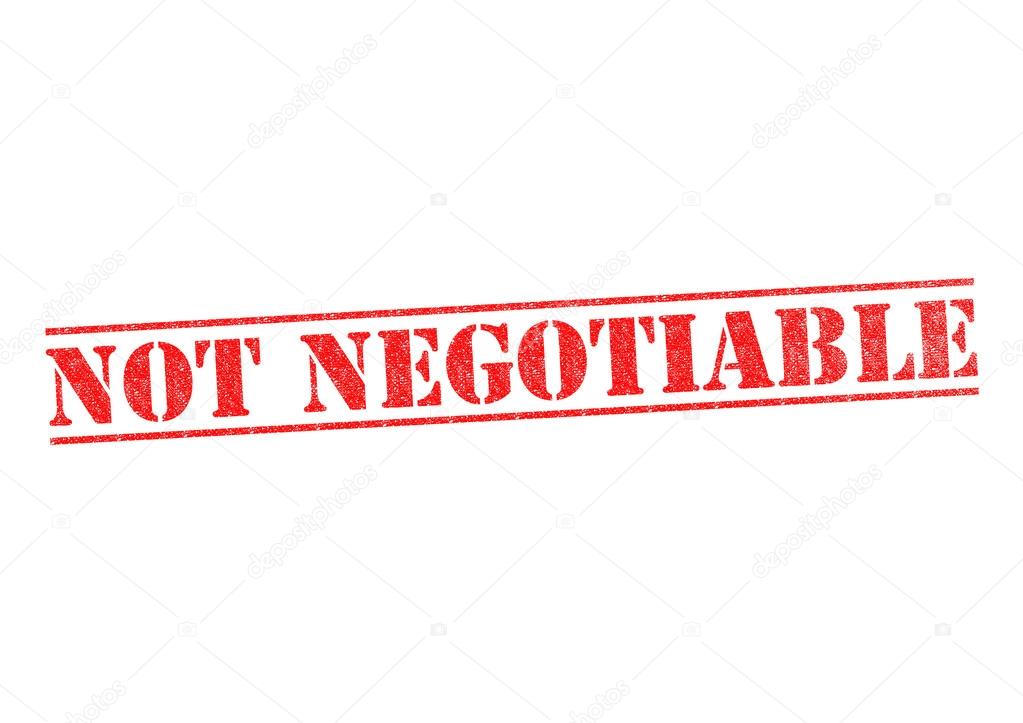 NOT NEGOTIABLE Stamp