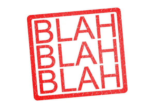 Blah blah blah rubber stempel — Stockfoto