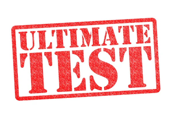 Ultimativer Test-Gummistempel — Stockfoto