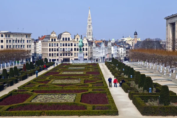 Uitzicht vanaf Kunstberg in Brussel — Stockfoto