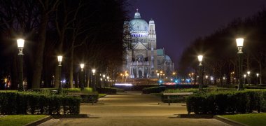 basilica sacred Heart Brüksel'in görünümü