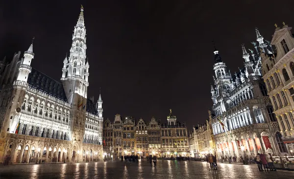 Panoramic View of Grand Place in Brussels — Stock Photo, Image