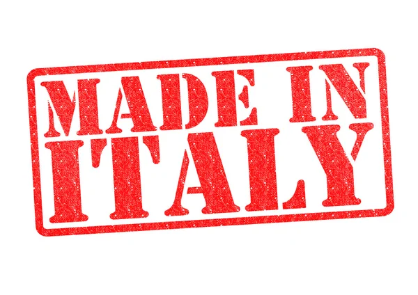 HECHO EN ITALIA Sello de goma —  Fotos de Stock