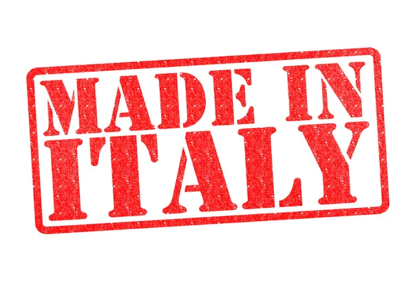 MADE I ITALIEN Gummistempel - Stock-foto