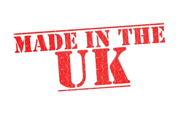 MADE IN THE UK Carimbo de borracha — Fotografia de Stock