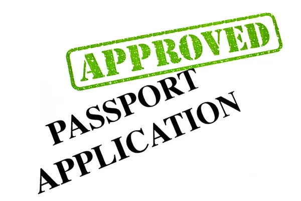 Wniosek o paszport zatwierdzone — Zdjęcie stockowe