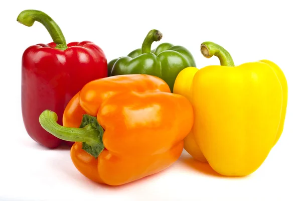 Bell Peppers over a white background. — Stock Photo, Image