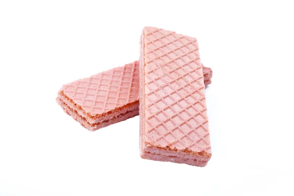 Pinkfarbene Waffelsnacks — Stockfoto