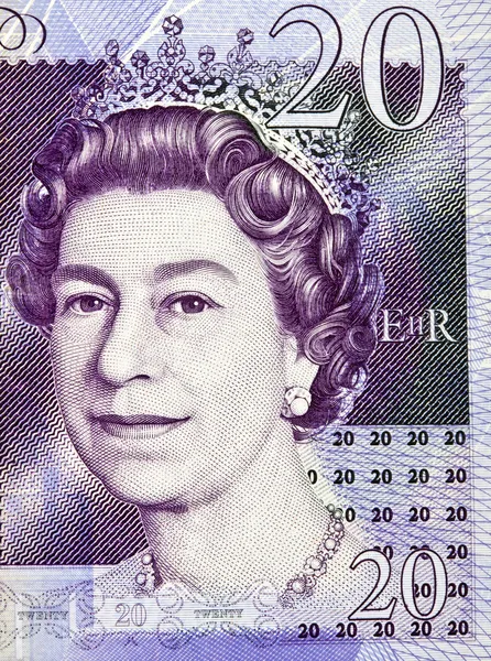 20 英镑女王 — 图库照片