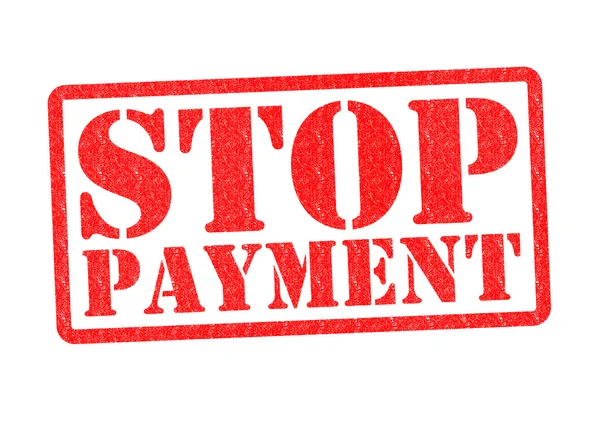 STOP PAYMENT — Stock Photo, Image