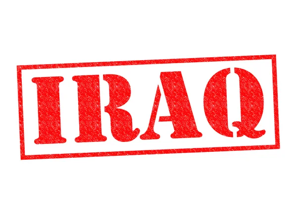 Резиновая марка IRAQ — стоковое фото