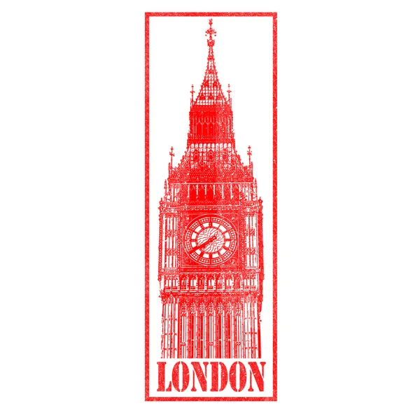 Selo de borracha Big Ben — Fotografia de Stock