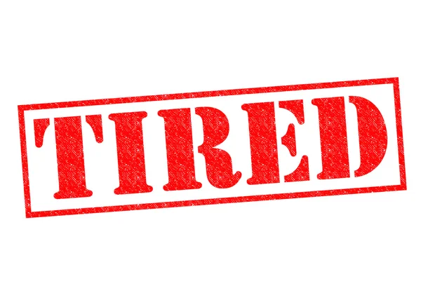 TIRED Rubber Stamp — Stock Photo, Image