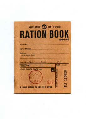 1944-45 savaş zamanı rasyon kitap
