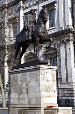 Londra'nın Earl haig anıt heykeli