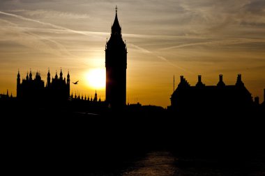 gün batımında Westminster