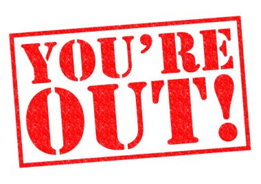 YOU'RE OUT! clipart