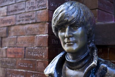 John Lennon Statue in Liverpool clipart