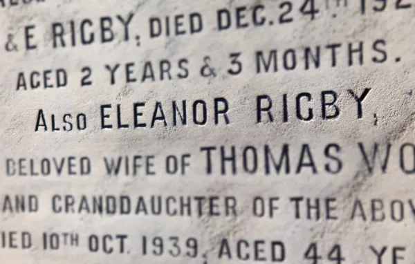 Eleanor rigby grav i liverpool — Stockfoto