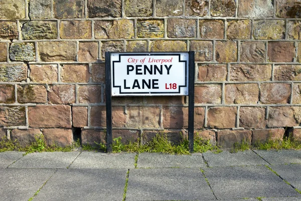 Penny lane v Liverpoolu — Stock fotografie