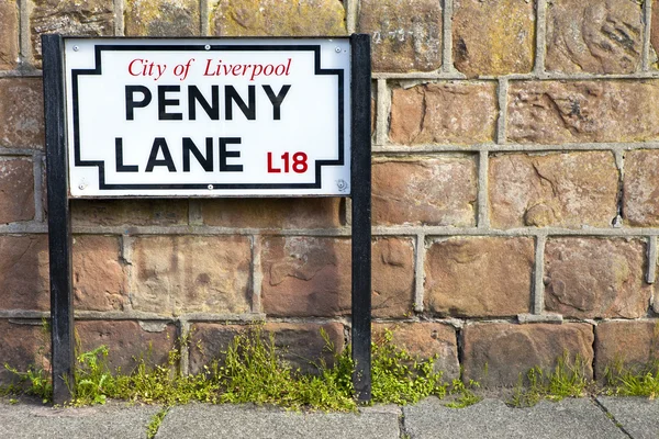 Penny Lane im Leberpool — Stockfoto