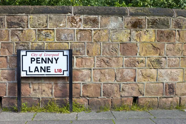 Penny Lane im Leberpool — Stockfoto